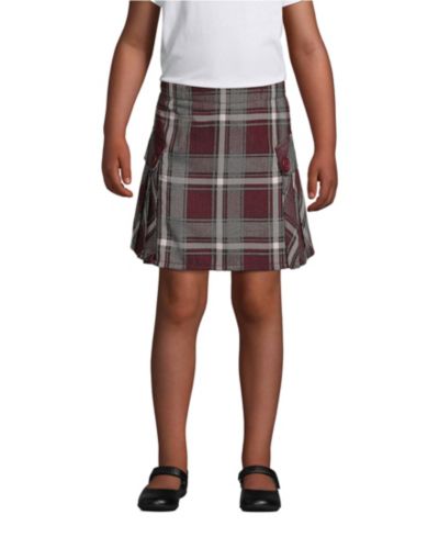 Burgundy/gray plaid