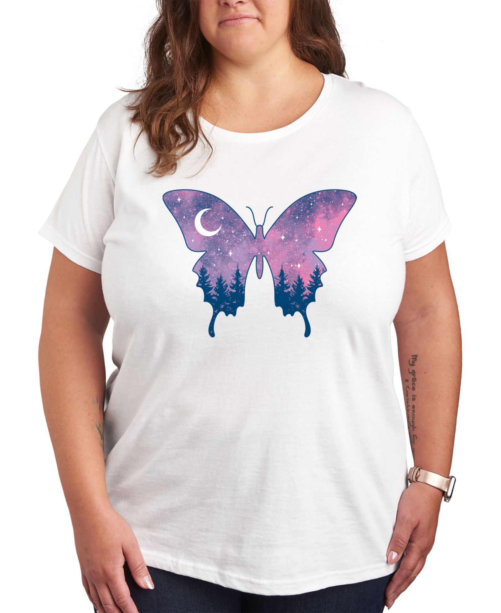 Футболка Hybrid Apparel Plus Size с принтом Cosmic Butterfly