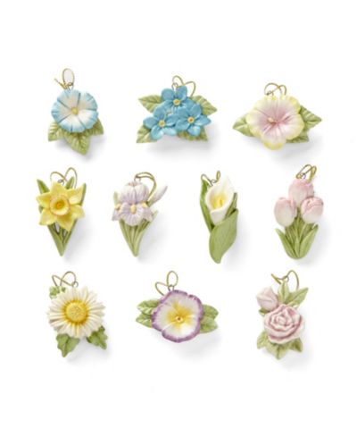 Набор украшений Lenox Celebrate Flowers, 10 предметов