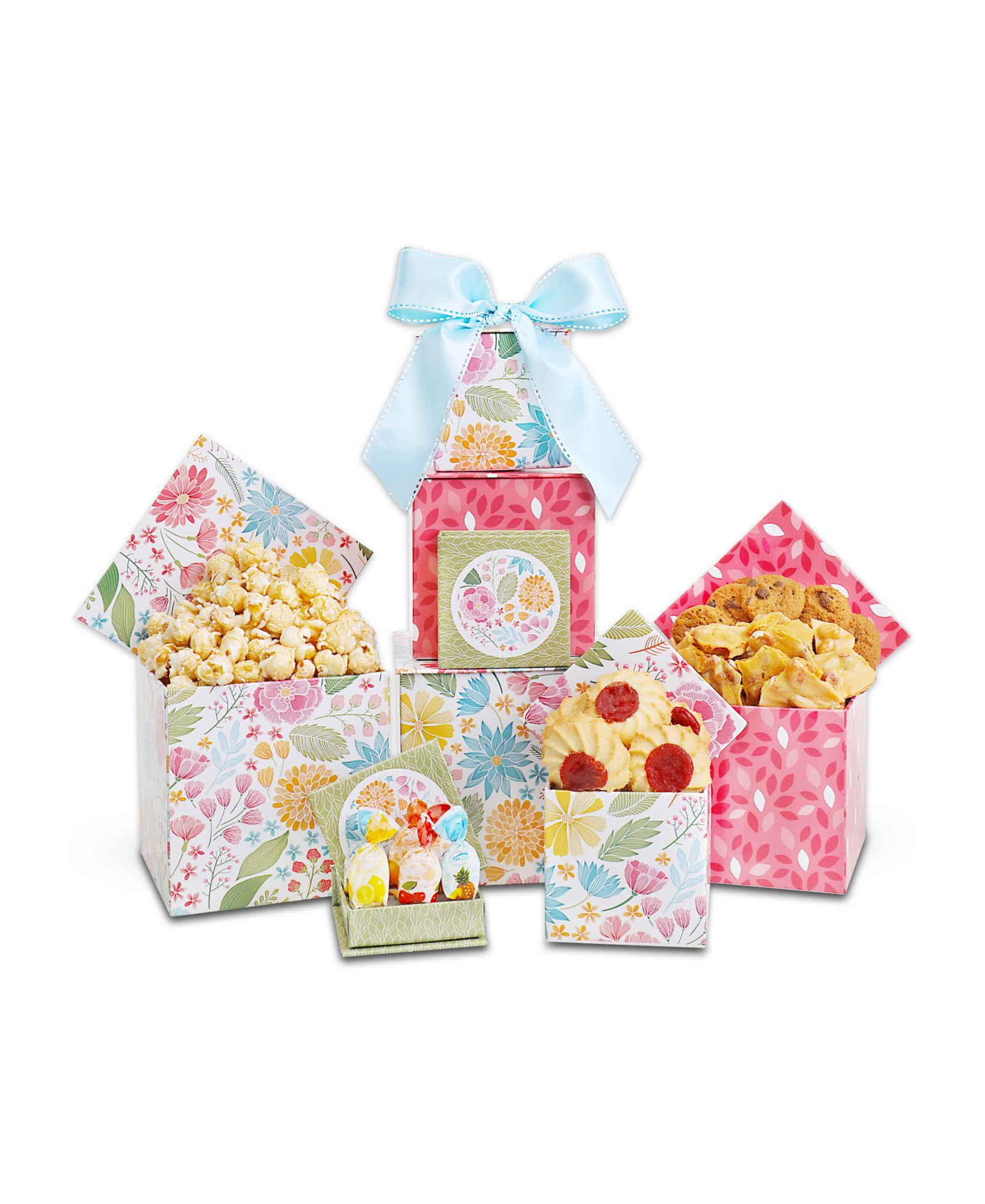 Подарочный набор Alder Creek Gift Baskets Sweet Blooms 4 Box Gift Tower