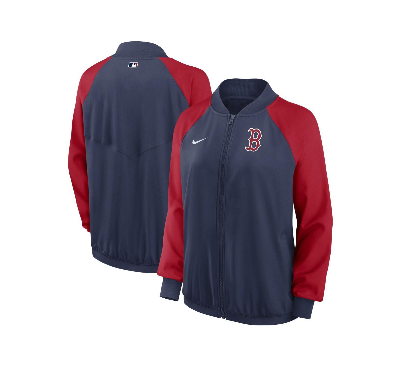 Women's Nike Navy Boston Red Sox Authentic Collection Team Raglan Performance Full-Zip Jacket