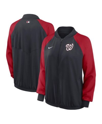 Женская спортивная куртка Nike Washington Nationals Authentic Collection Raglan Full-Zip