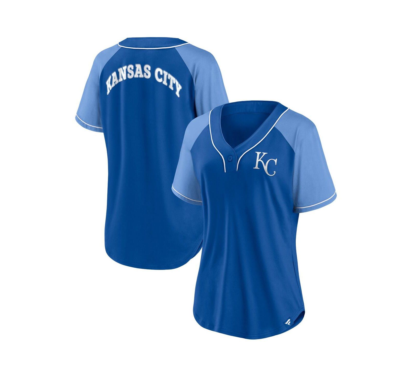 Женская футболка Fanatics Kansas City Royals Raglan V-Neck