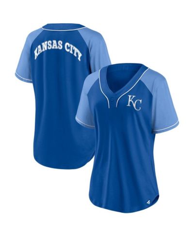 Женская футболка Fanatics Kansas City Royals Raglan V-Neck