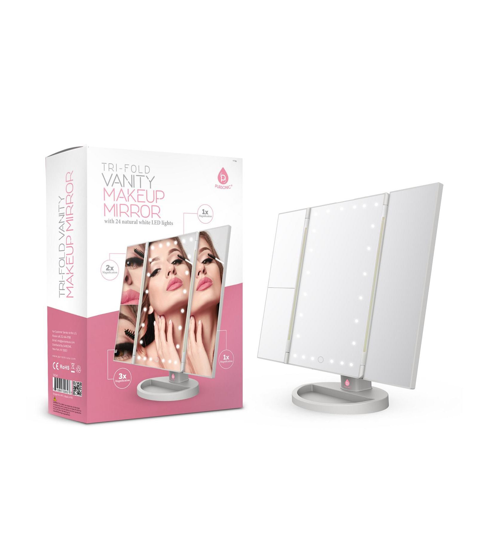 Зеркало для макияжа Pursonic Tri-Fold Vanity