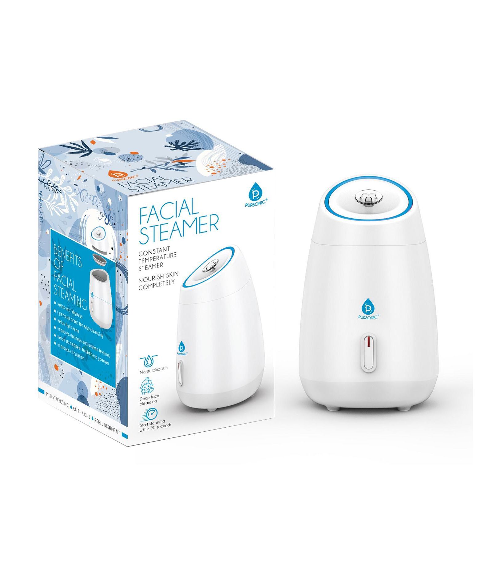 Pursonic Facial Steamer Hot Mist Moisturizing Spa