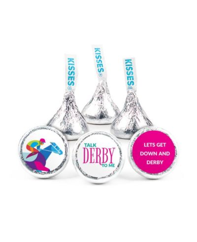 Just Candy Kentucky Horse Derby Candy Hershey's Kisses Milk Chocolate Party Favors, 90 Pieces