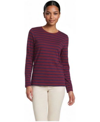 Burgundy/navy breton stripe