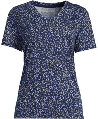 Clear blue/navy ditsy floral