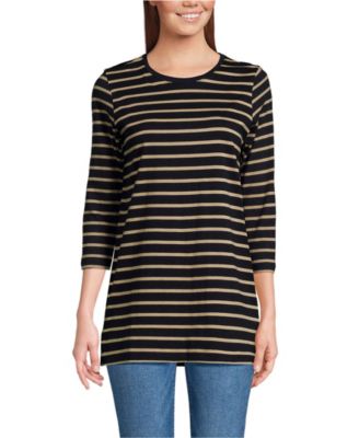 Black/almond tan breton stripe