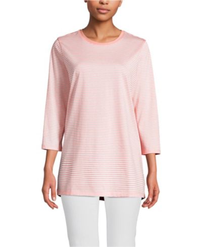 Sunset coral pink micro stripe