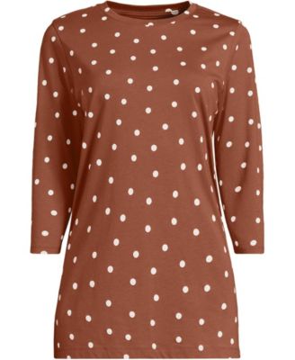 Rich ginger brown polka dot