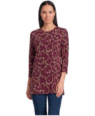 Rich burgundy floral vine