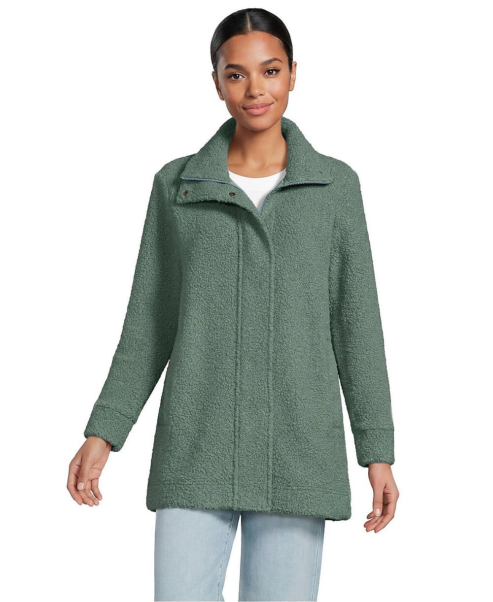 Lands' End Women's Boucle Fleece Coat