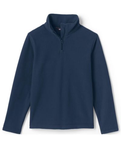Детский джемпер Lands' End School Uniform Lightweight Fleece Quarter Zip Pullover