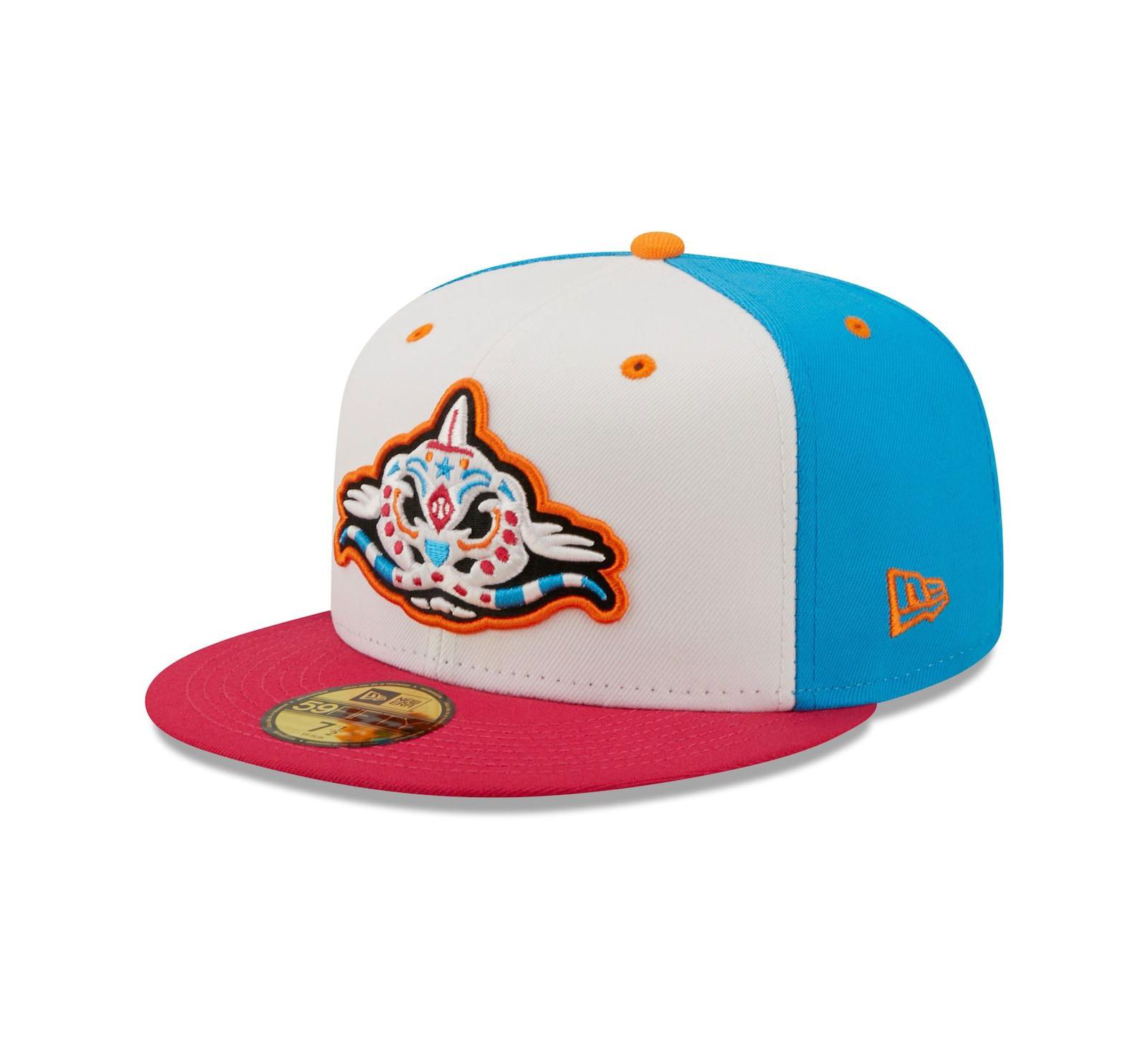 Мужская кепка New Era White, Coral Pescados de Carolina Copa De La Diversion 59FIFTY Fitted