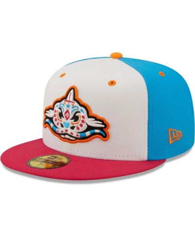 Men's New Era White, Coral Pescados de Carolina Copa De La Diversion 59FIFTY Fitted Hat