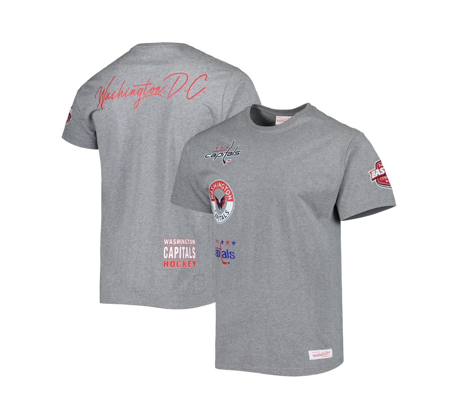 Men's Mitchell & Ness Heather Gray Washington Capitals City Collection T-shirt