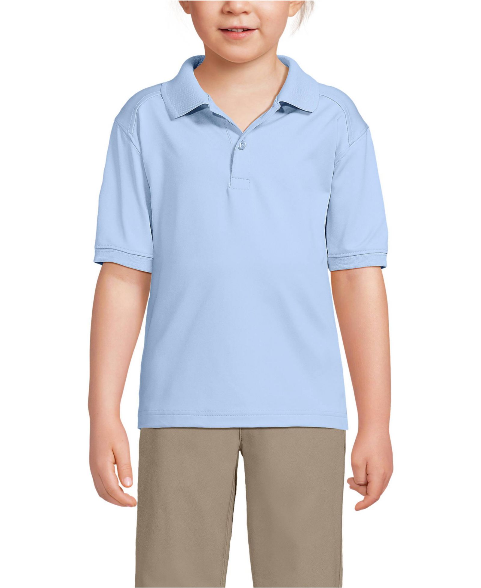 Поло Lands' End School Uniform Kids Short Sleeve Rapid Dry