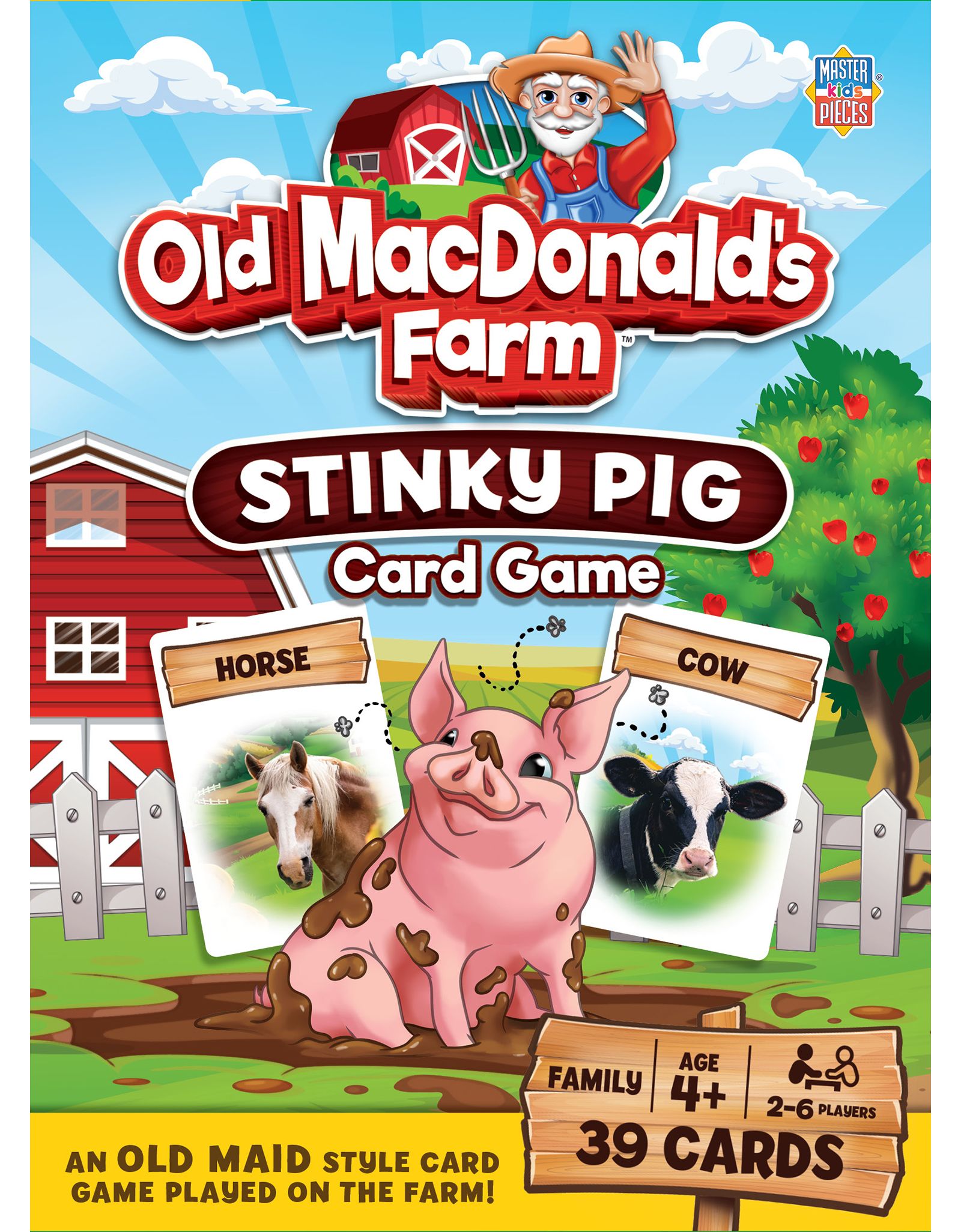 MasterPieces Old MacDonald's Farm - карточная игра Stinky Pig для детей