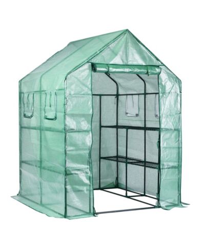 Пластиковая мини-теплица Garden Elements для рассады, зеленая, 77 x 56 x 56 In