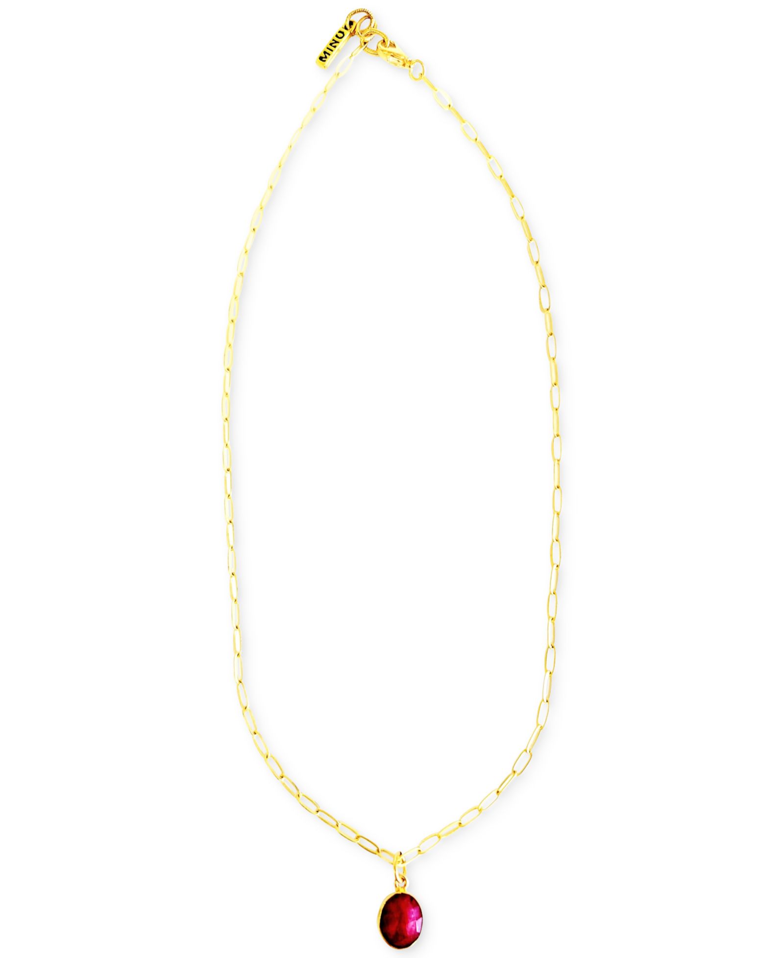 Ожерелье с кулоном MINU Jewels Gold-Tone Ruby