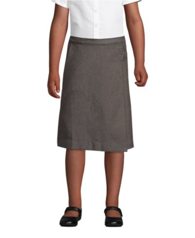 Мужская юбка Lands' End School Uniform Girls Child Plus Solid A-line Below the Knee