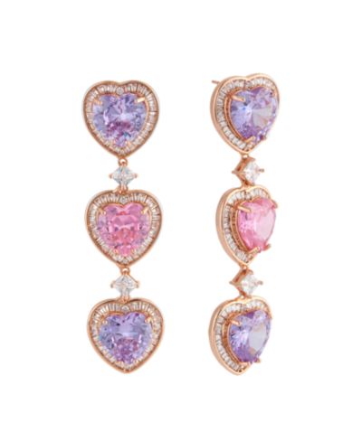 Серьги Heymaeve Rose 18K Gold Plated Brass Pink and Purple