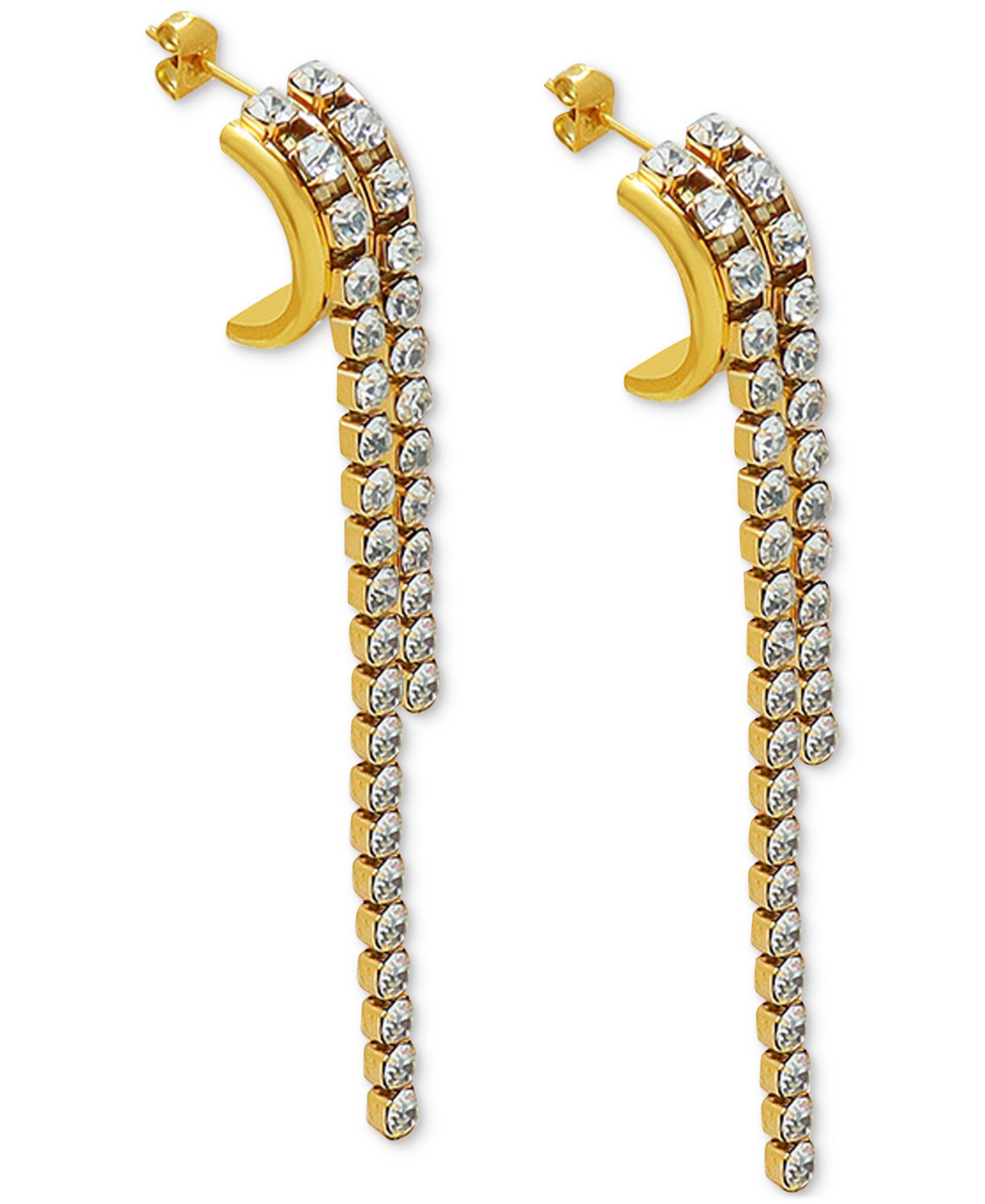 Серьги Heymaeve 18k Gold-Plated Cubic Zirconia Draped J-Hoop