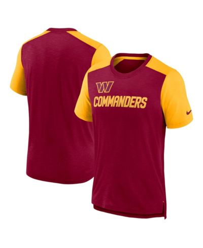 Мужская футболка Nike Washington Commanders, Heathered Burgundy и Heathered Gold