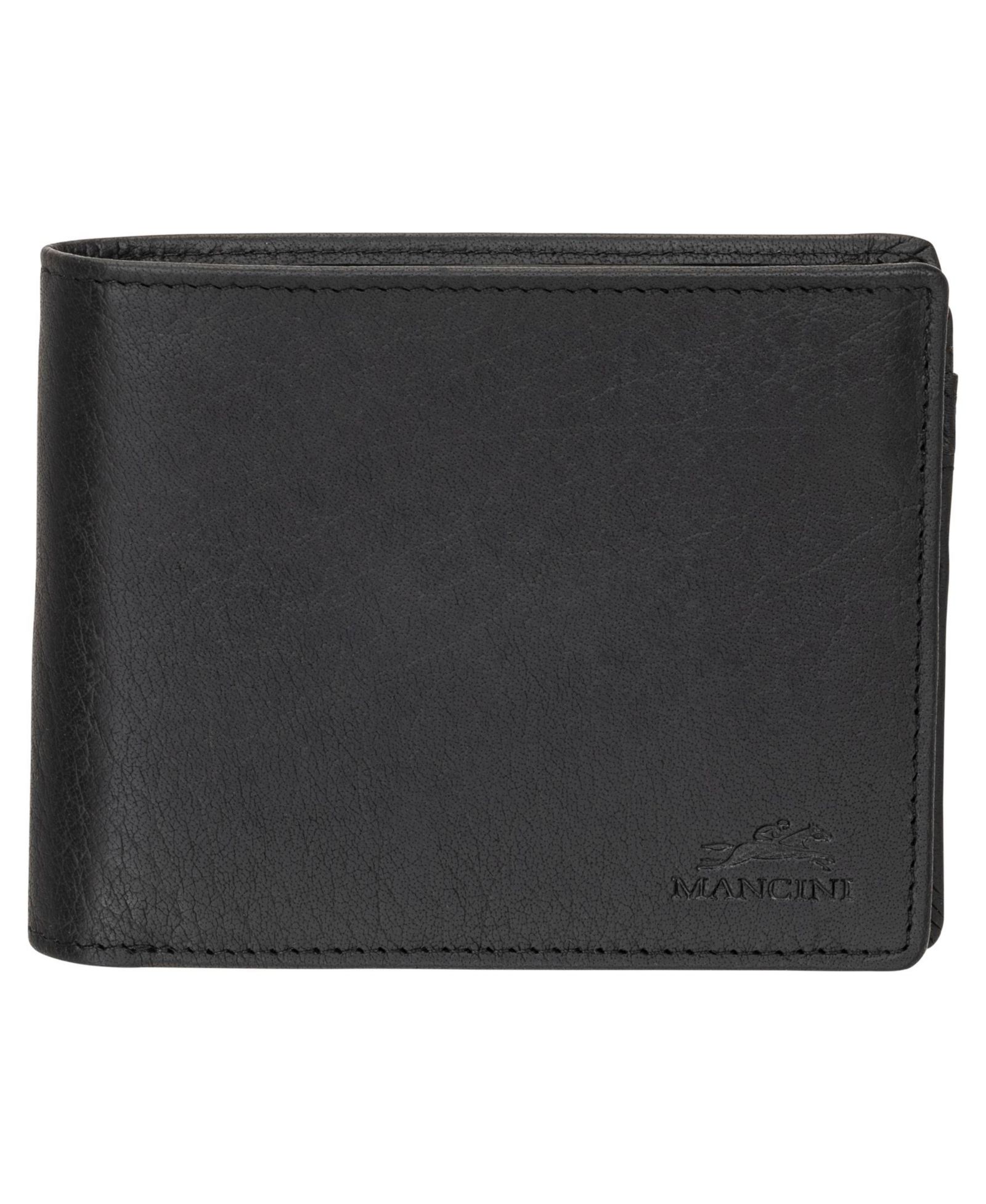 Mancini Men's Buffalo RFID Secure Center Wing Billfold Wallet