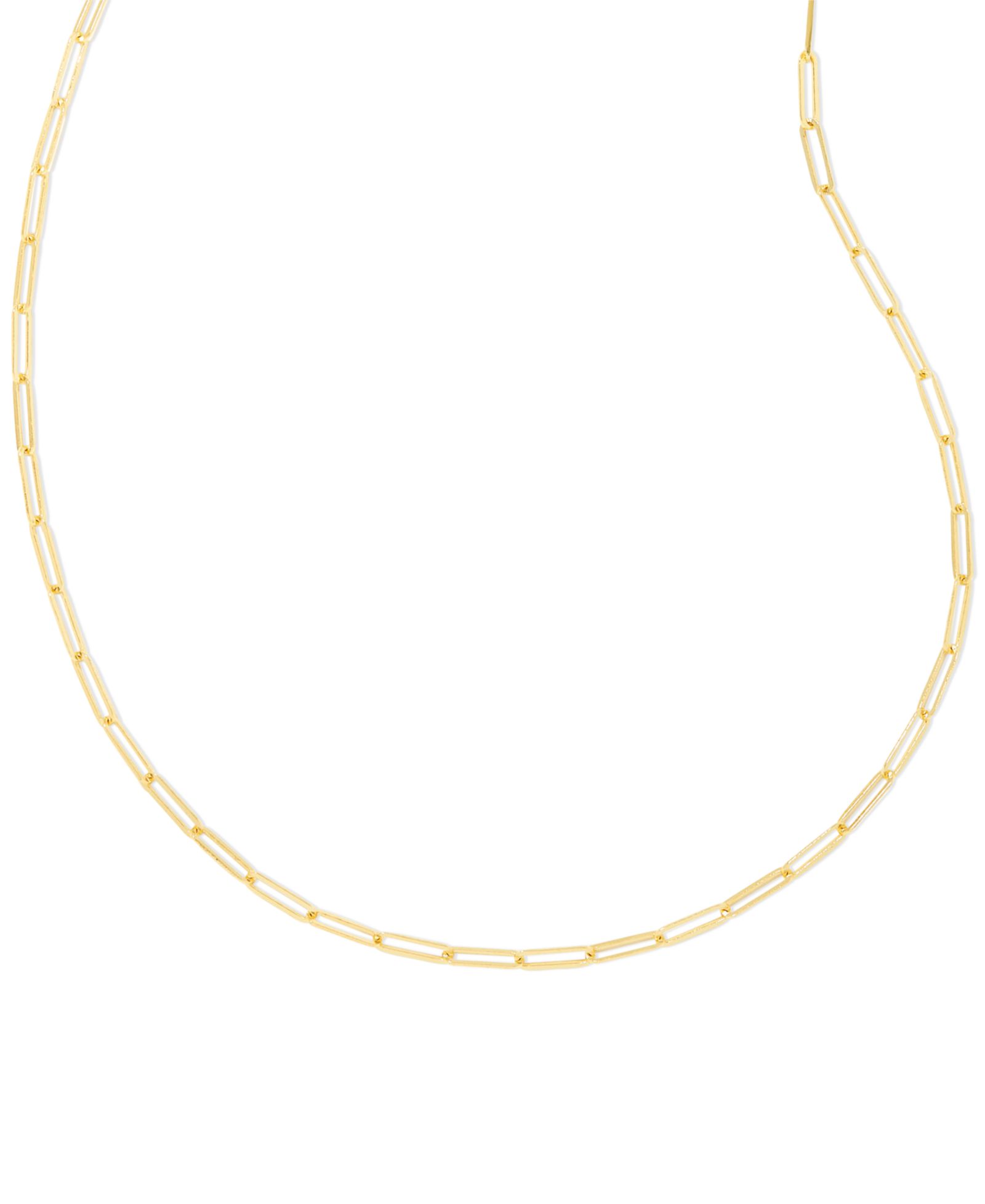 Золоченое колье Kendra Scott 14k Gold-Plated Paperclip Chain, 18" + 3" extender