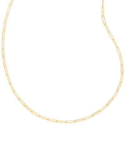 Золоченое колье Kendra Scott 14k Gold-Plated Paperclip Chain, 18" + 3" extender