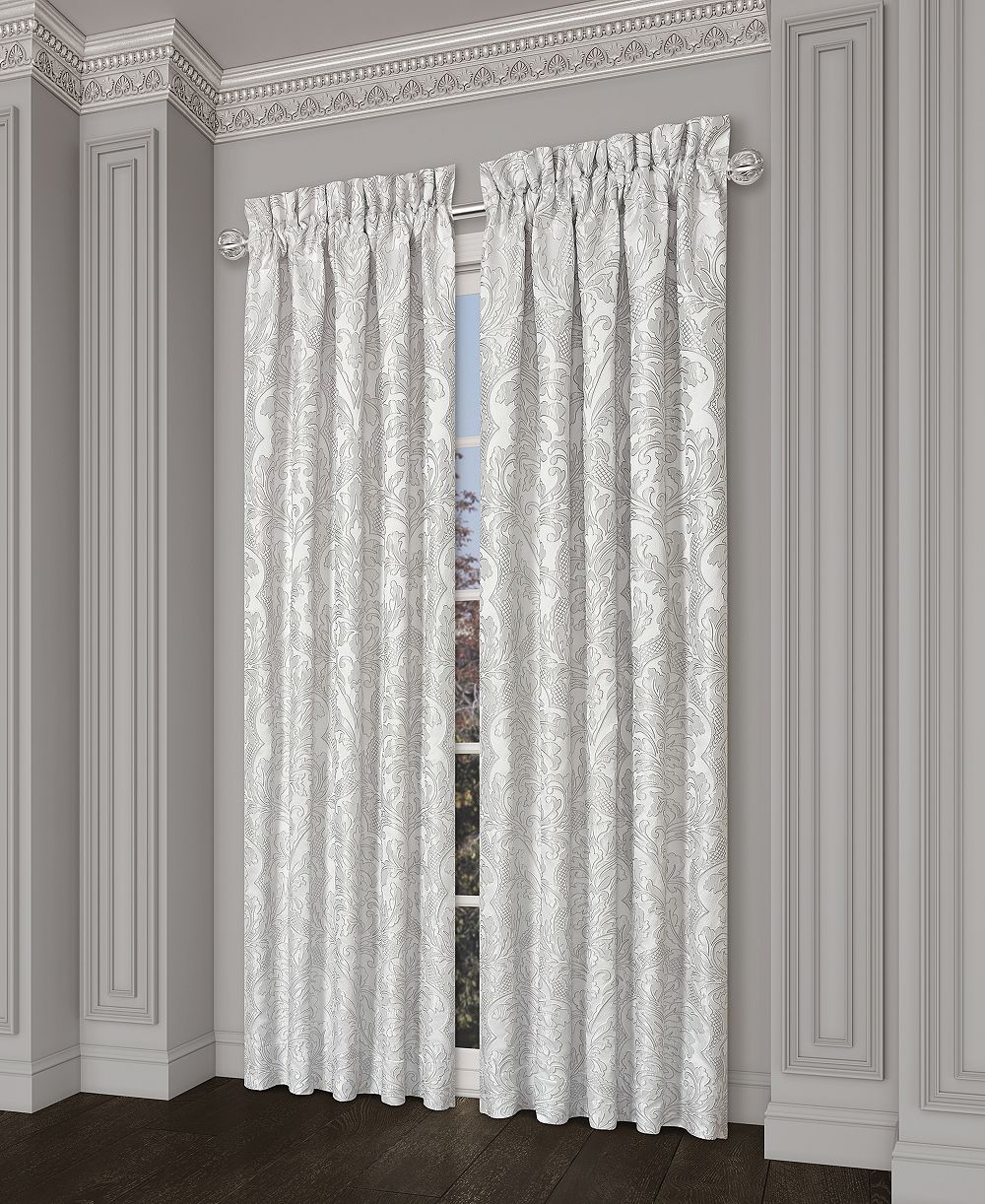 J Queen New York Brunello Platinum Window Panel Pair, 50" x 95"