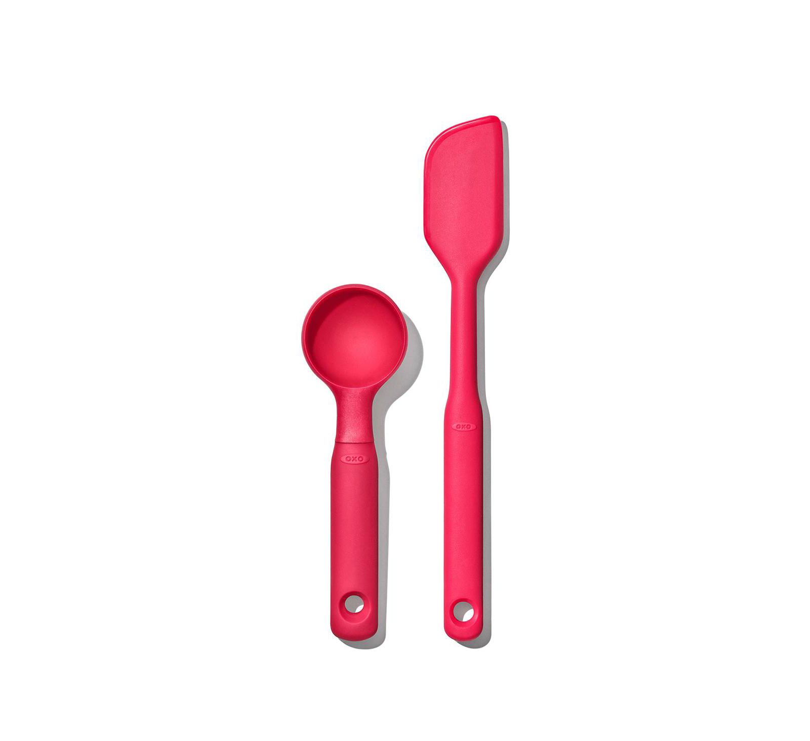 OXO 2 Piece Good Grips Medium Silicone Cookie Scoop and Small Spatula Set