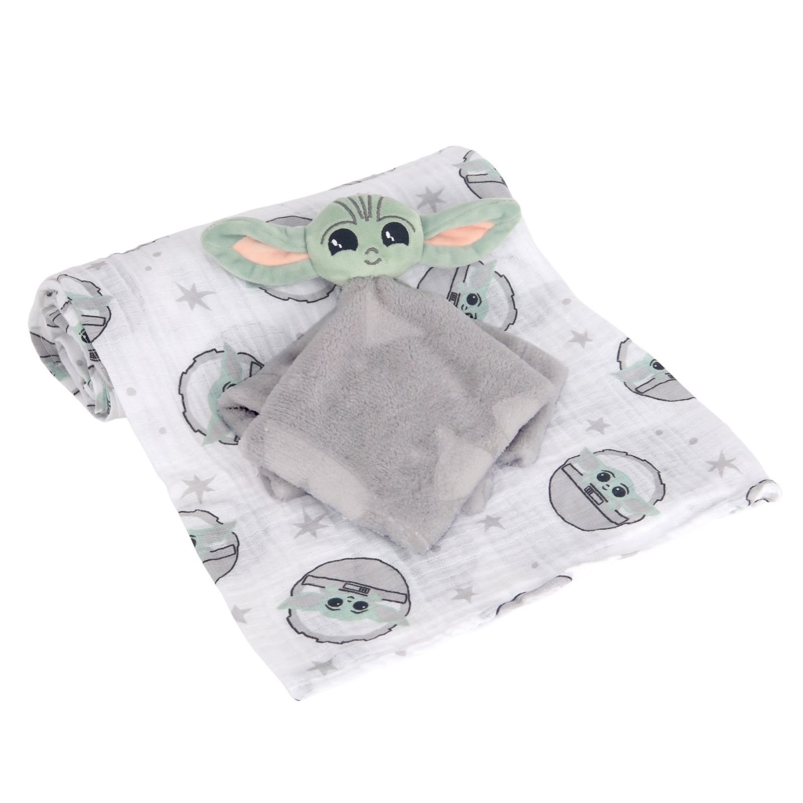 Lambs & Ivy Подарочный набор: пеленка и игрушка Star Wars Baby Yoda/The Child