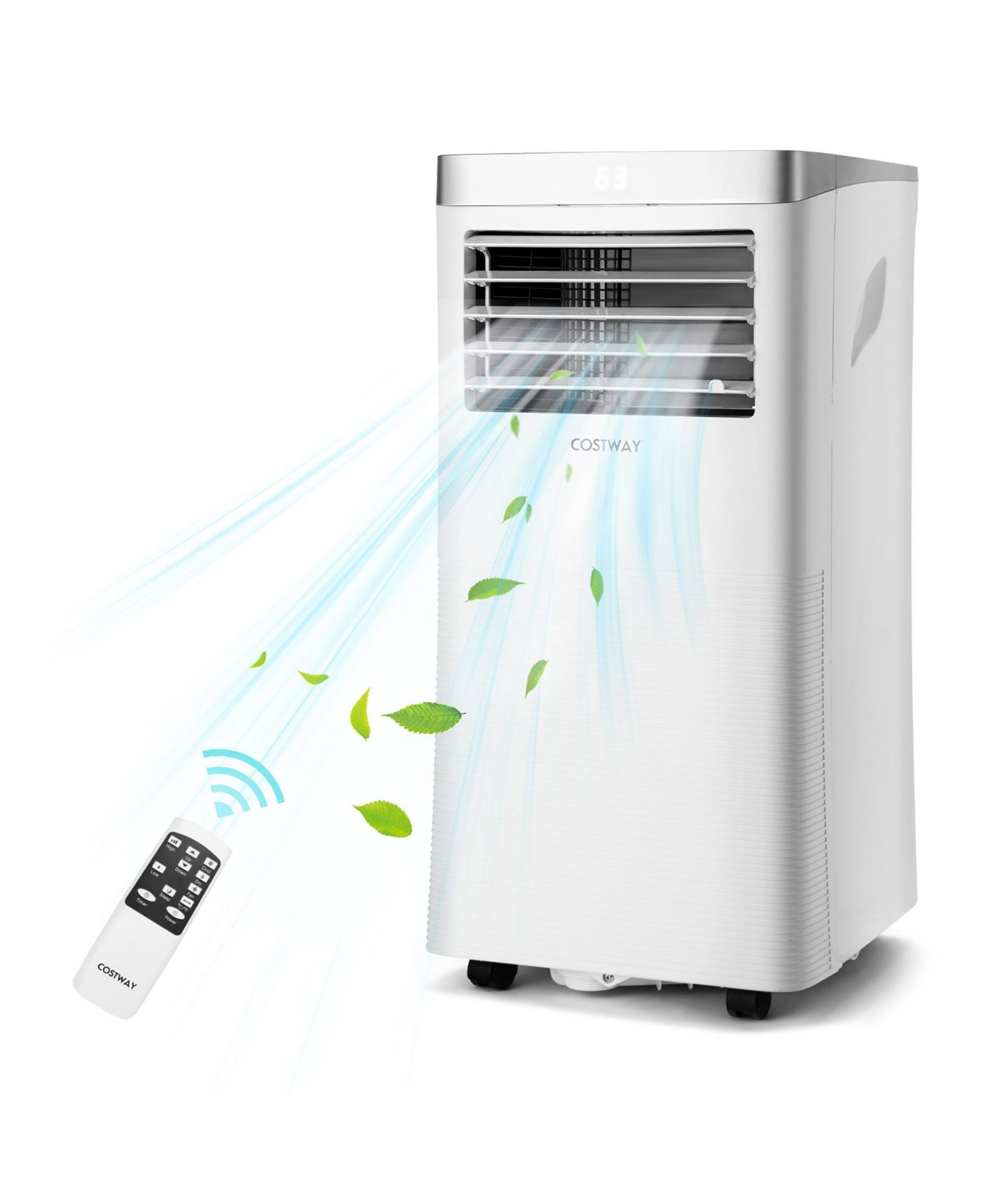 Costway 10000BTU Portable Air Conditioner 3-in-1 Air Cooler with Remote Control