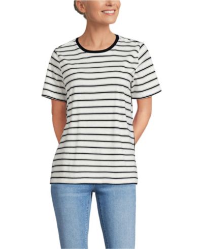 Ivory/radiant navy rail stripe