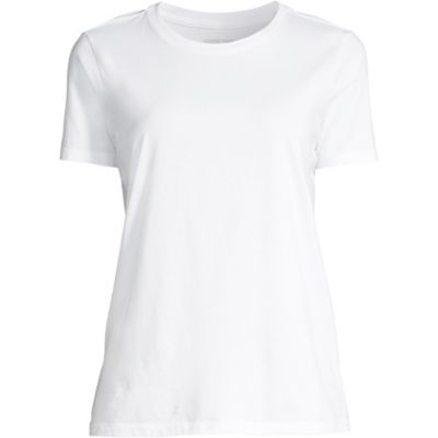 Lands' End Women's Supima Cotton Crew Neck T-Shirt