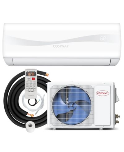 Costway Мини-сплит кондиционер и обогреватель 12000 BTU 20 SEER2 115 V настенный блок
