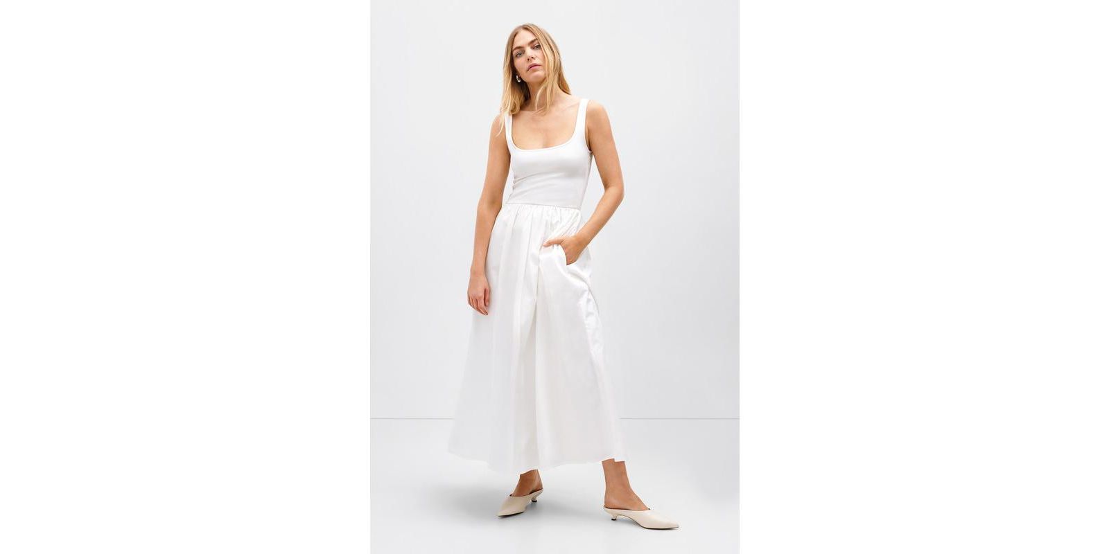Marcella Women's Clara Sleeveless Scoop-Neck Cotton Dress with Pockets
