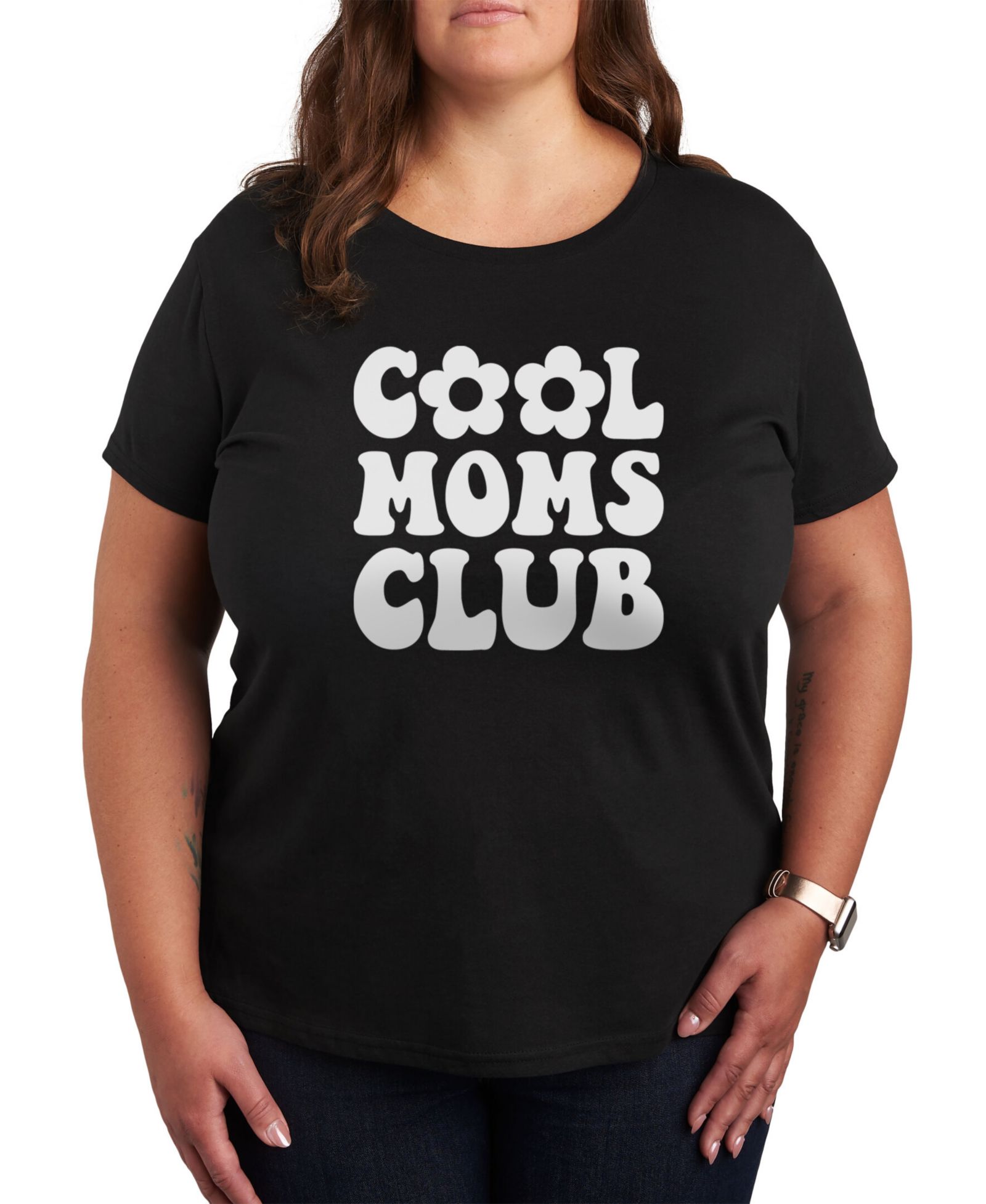 Hybrid Apparel Trendy Plus Size футболка Cool Moms Club Graphic