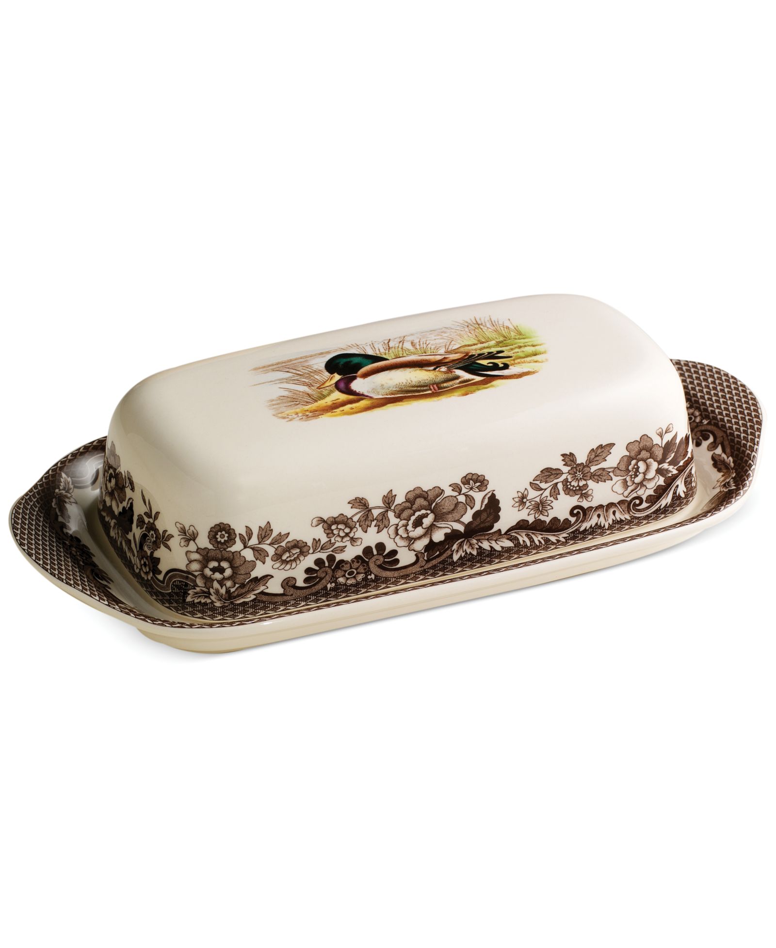Spode Woodland Mallard крытая посуда для масла