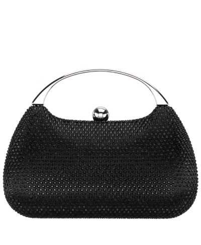 Nina Crystal Minaudiere with Metal Handle