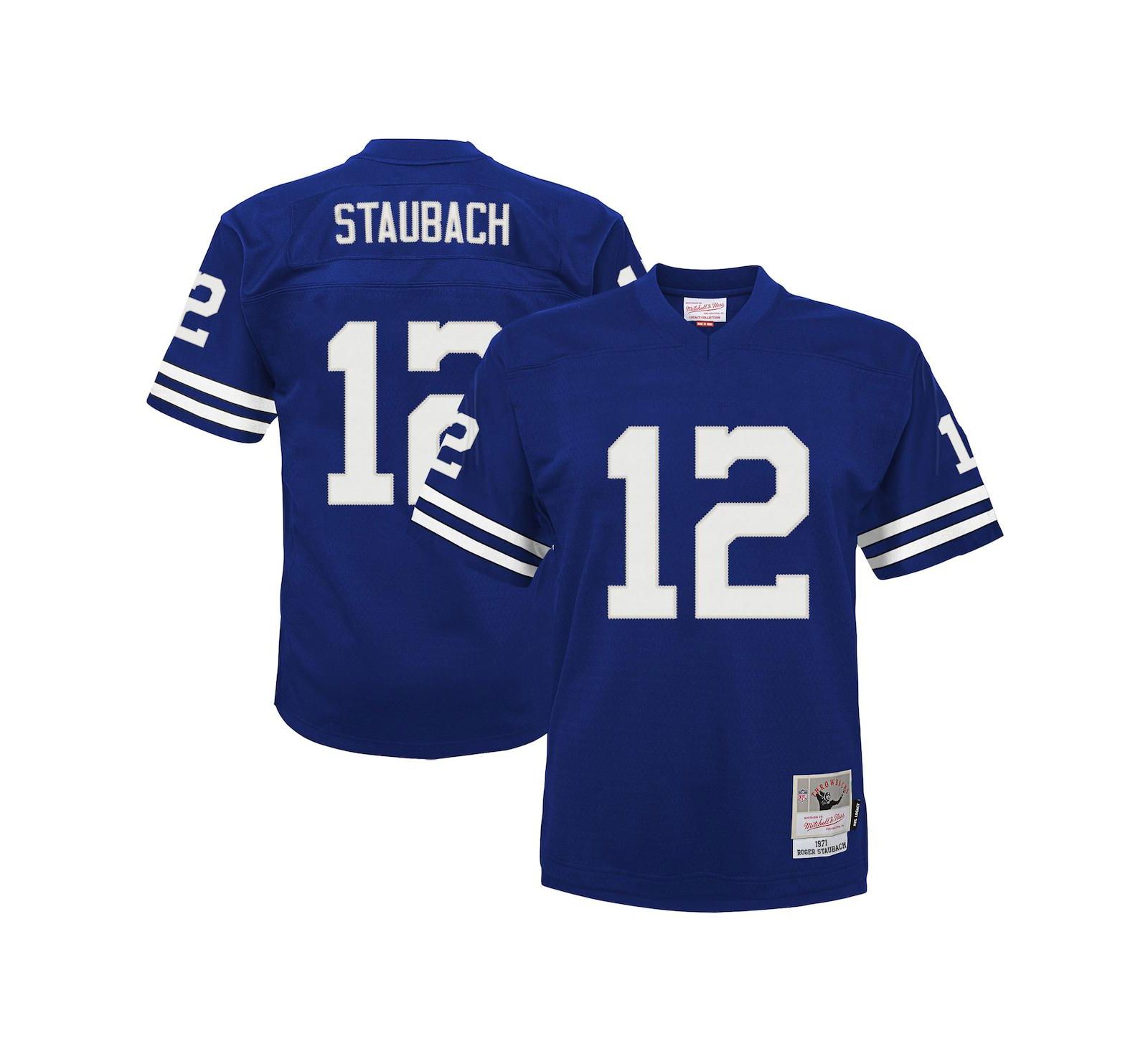 Детская джерси Mitchell & Ness Roger Staubach Navy Dallas Cowboys 1971 Retired Player Legacy
