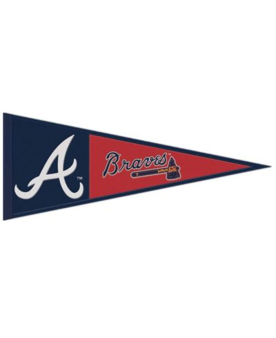 Шерстяное флаг-перетяжка Wincraft Atlanta Braves 13" x 32" с основным логотипом