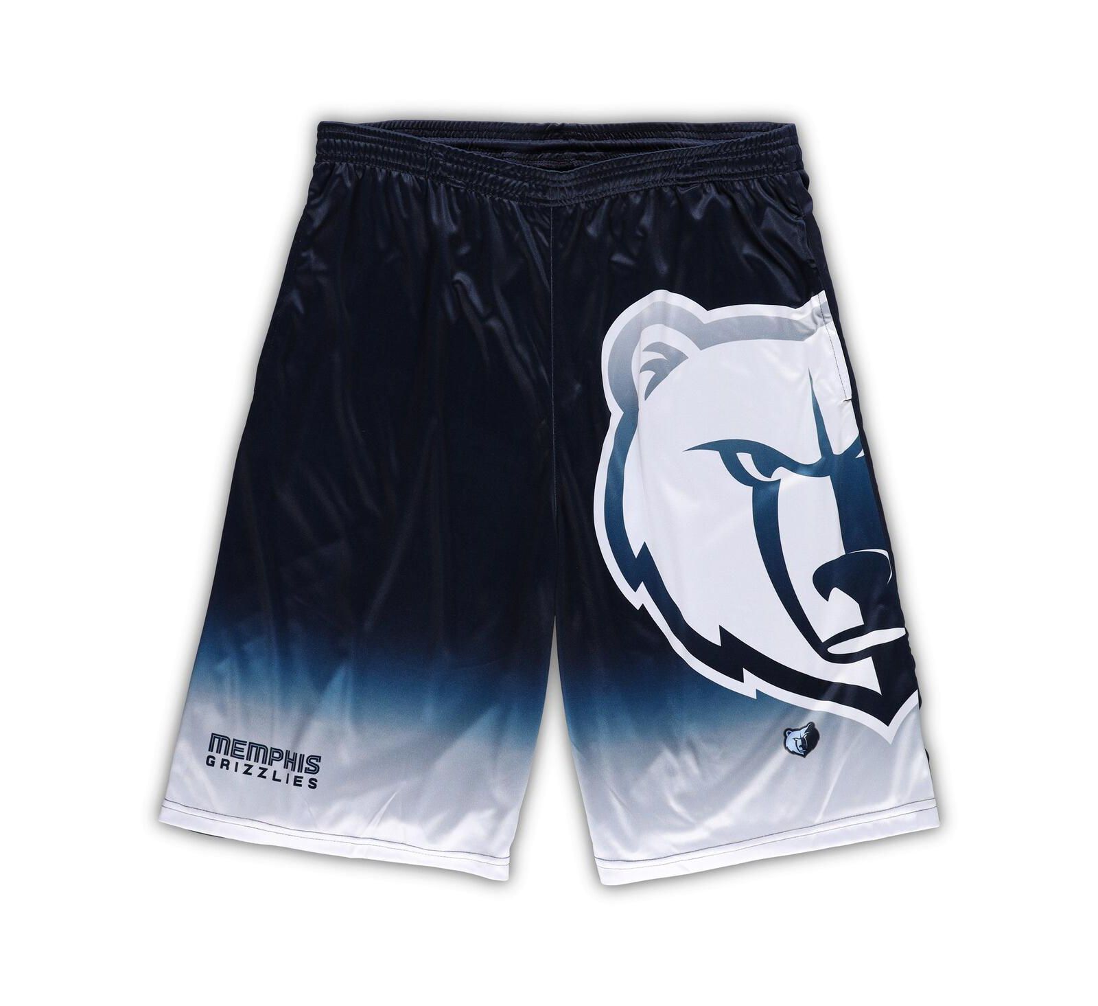 Мужской Fanatics Navy Memphis Grizzlies Big and Tall Graphic Shorts