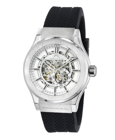 Мужские часы Porsamo Bleu Cruz Automatic Black Silicone Strap 45 mm