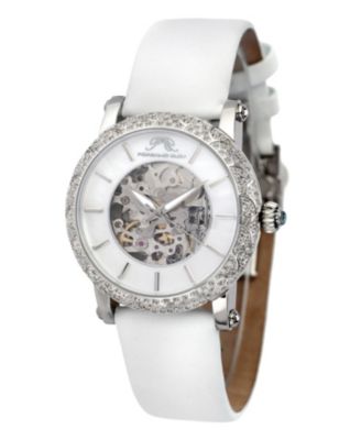 Porsamo Bleu Women's Liza Automatic Satin Covered Leather Band Watch 691ALIL