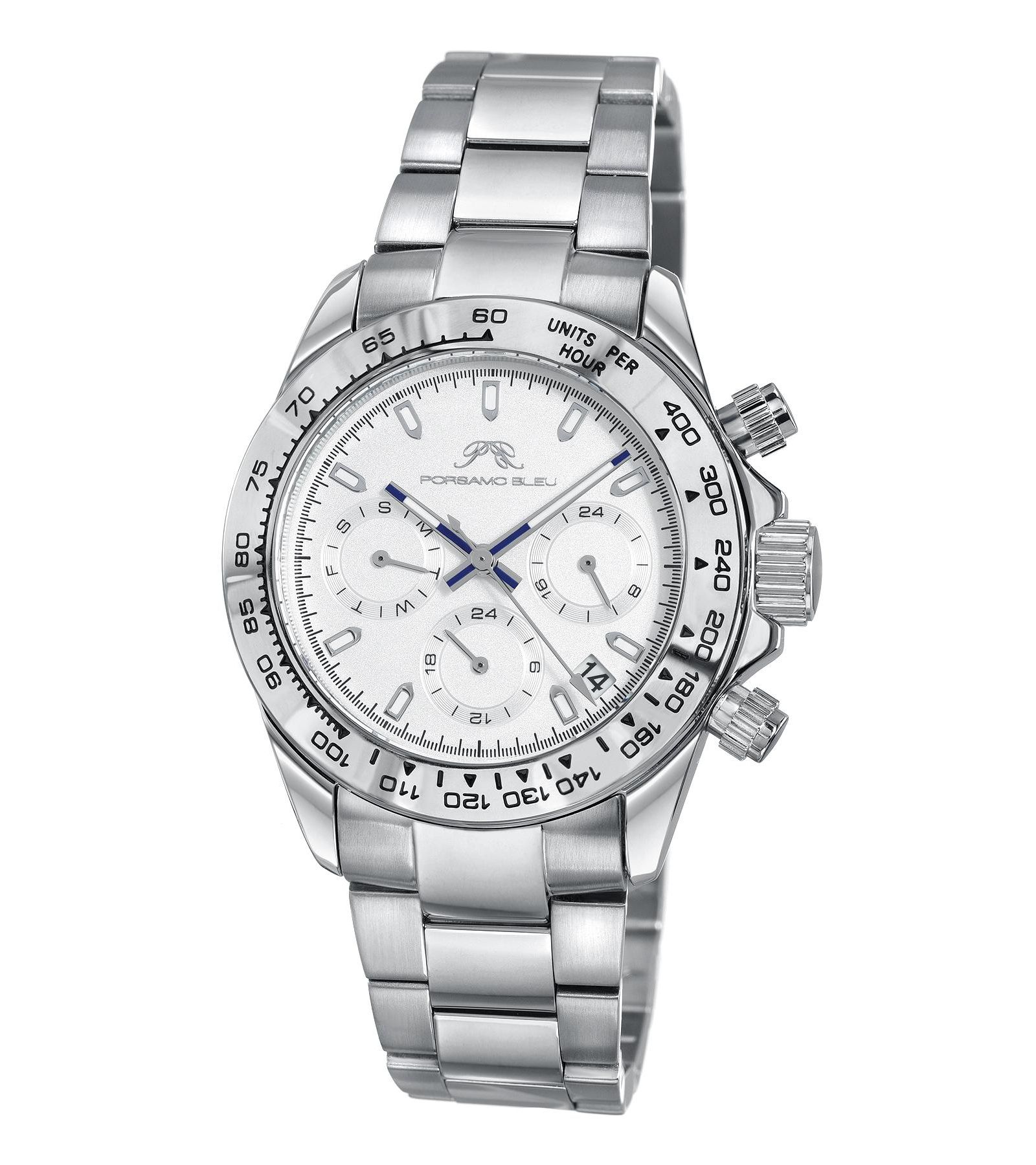 Женские наручные часы Porsamo Bleu Alexis Multifunction Silver Tone Stainless Steel 37 mm